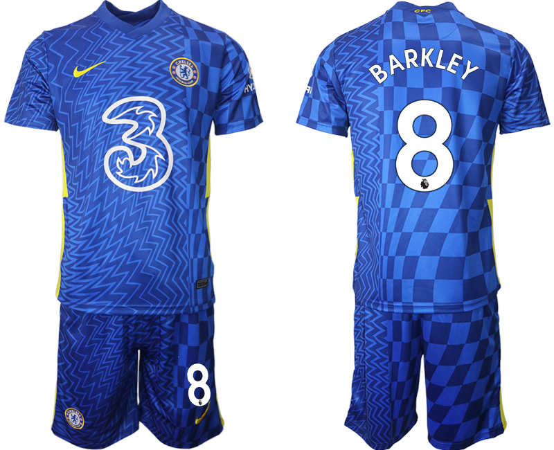 Men 2021-2022 Club Chelsea FC home blue #8 Nike Soccer Jerseys->chelsea jersey->Soccer Club Jersey